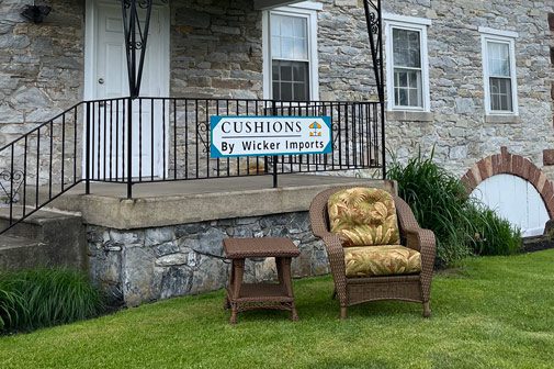 cushions by wicker imports business place