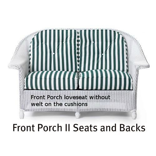 Front Porch II Loveseat Seat and Back Replacement Cushions