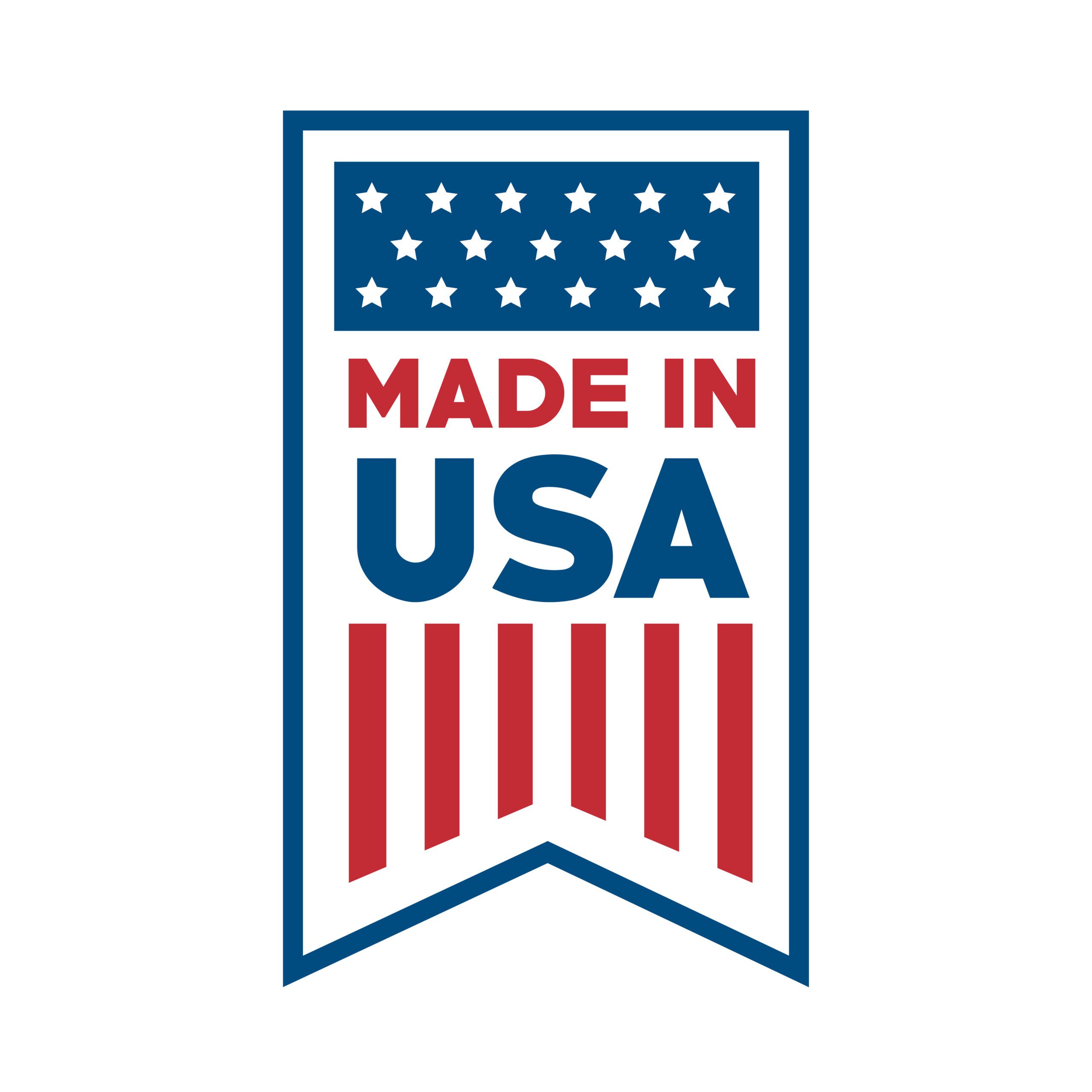 Made in USA logo.